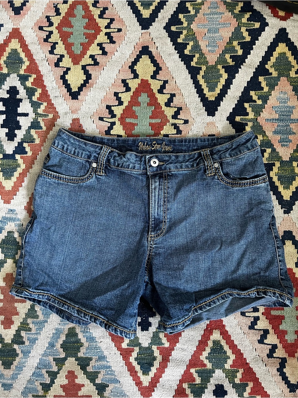 Urban Star Jeana Blue Denim Mid-Rise Jean Shorts
